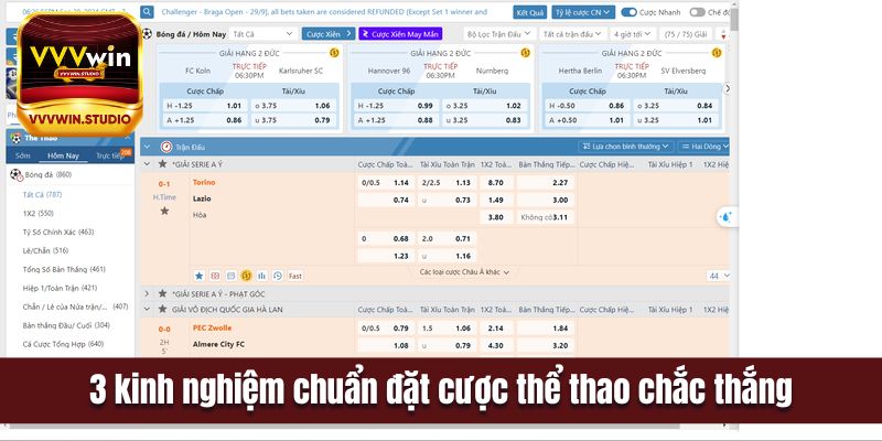 3 kinh nghiệm đặt cược thể thao cực chuẩn chắc thắng