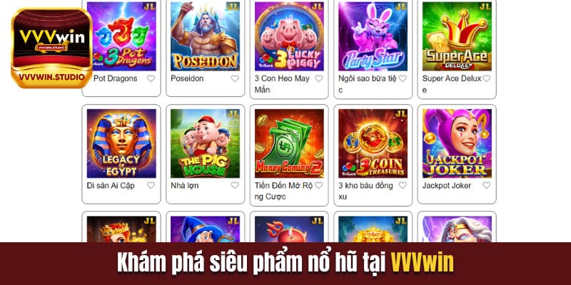 Khám phá siêu phẩm nổ hũ tại vvvwin