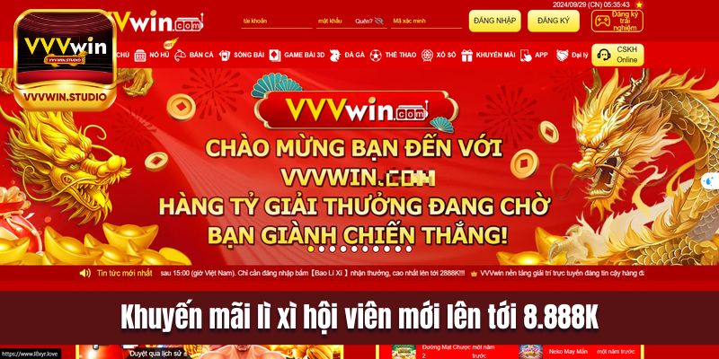 Khuyến mãi lì xì hội viên lên tới 8.888K