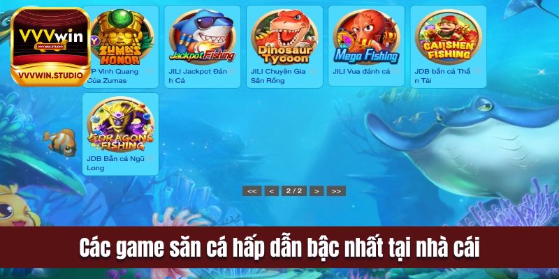 Có rất nhiều game săn cá hấp dẫn bậc nhất tại nhà cái